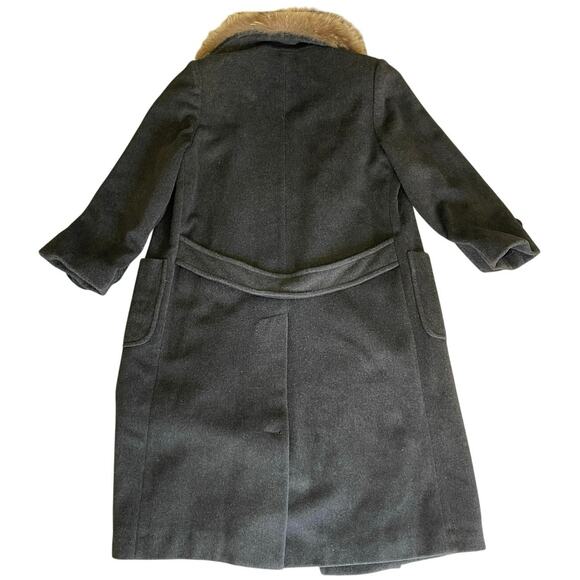 Vintage Fur Coat Paul Levy 100% Wool Gray Brow Large - Picture 13 of 13
